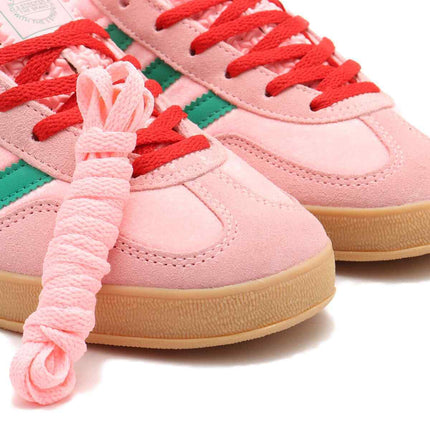 JI2713 adidas Originals Gazelle Indoor Court Green Glow Pink Gum (Women's)