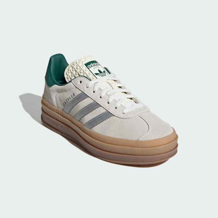 JI0328 adidas Originals Gazelle Bold Off White Silver Metallic College (Women's)