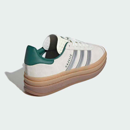 JI0328 adidas Originals Gazelle Bold Off White Silver Metallic College (Women's)