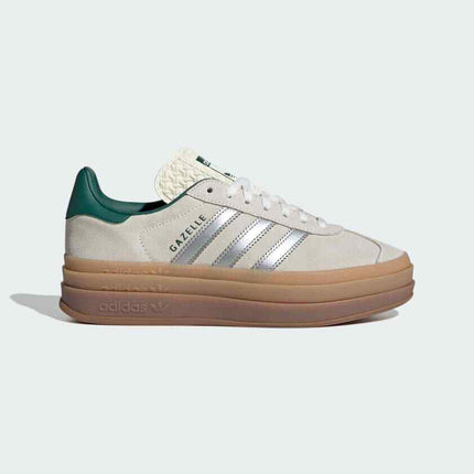 JI0328 adidas Originals Gazelle Bold Off White Silver Metallic College (Women's)