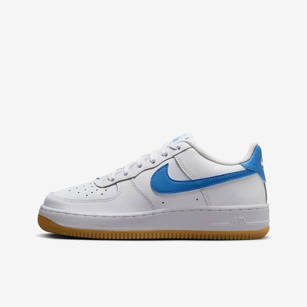 FV5948-115 Nike GS Air Force 1 White Gum Light Brown Blue Beyond