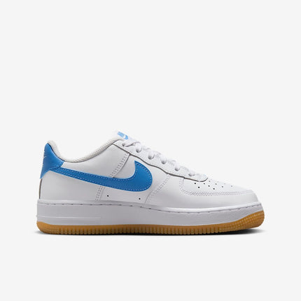 FV5948-115 Nike GS Air Force 1 White Gum Light Brown Blue Beyond