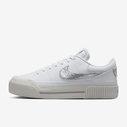 HQ2307-100 Nike Court Legacy Lift White Light Bone Photon Dust Metallic (Women's