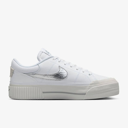 HQ2307-100 Nike Court Legacy Lift White Light Bone Photon Dust Metallic (Women's