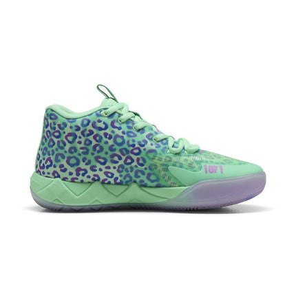 311401-01 Lamelo Ball × Puma MB 01 Alien Safari Green Glimmer (Men's)