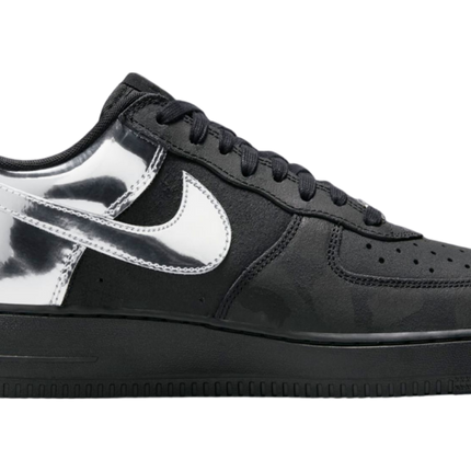 HF2885-001 Nike Air Force 1 Low Black and Metallic Silver (Men's)