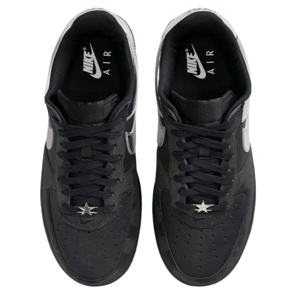 HF2885-001 Nike Air Force 1 Low Black and Metallic Silver (Men's)