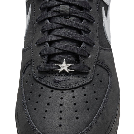 HF2885-001 Nike Air Force 1 Low Black and Metallic Silver (Men's)