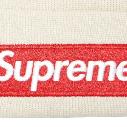 Supreme New Era Box Logo Beanie Stone