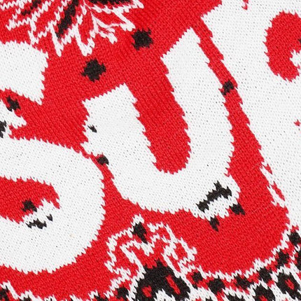 Supreme Bandana Big Logo Beanie Red