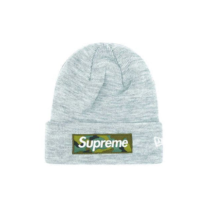 Supreme New Era Box Logo Beanie Heather Grey (23FW)