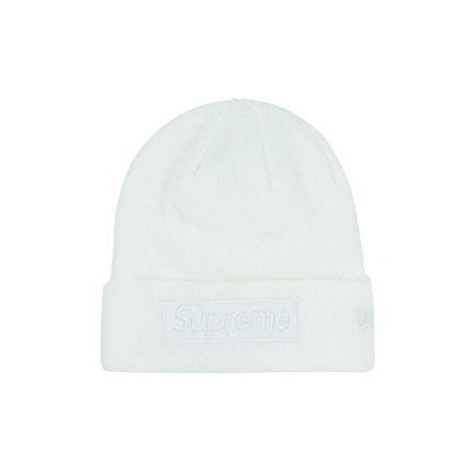 Supreme New Era Box Logo Beanie White (23FW)