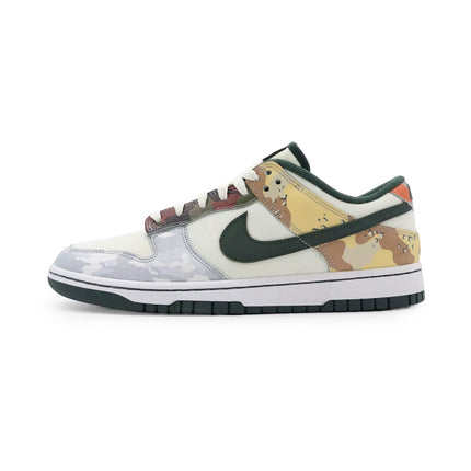 DH0957-100 Nike Dunk Low SE Sail Multi Camo White Vintage Green Orange (Men's)