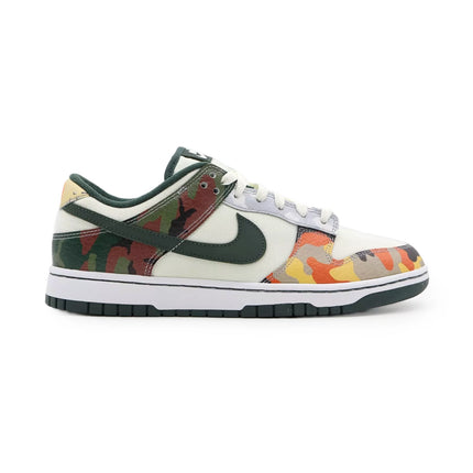 DH0957-100 Nike Dunk Low SE Sail Multi Camo White Vintage Green Orange (Men's)