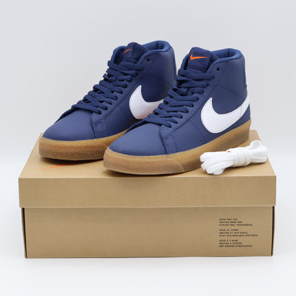 FJ1680-400 Nike SB Zoom Blazer Mid ISO Orange Label Navy Gum (Men's)