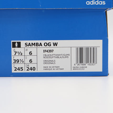 IF4397 adidas Originals Women's Samba OG Core Black Footwear White Gum (Women's)