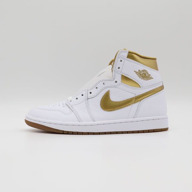 FD2596-107 Nike Air Jordan 1 Retro High OG White and Gold (Women's)