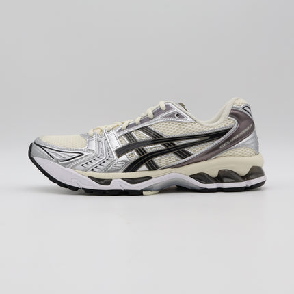 1201A019-108 Asics Gel-Kayano 14 Cream Black Metallic Plum Silver White (Men's)