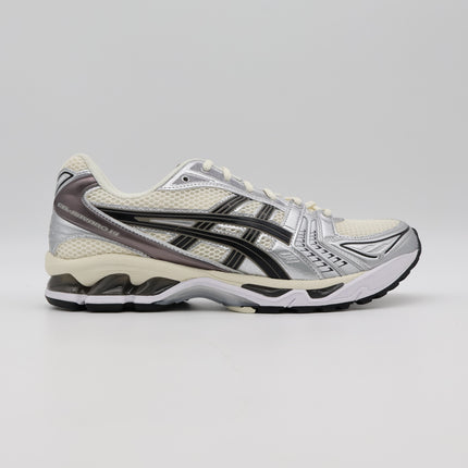 1201A019-108 Asics Gel-Kayano 14 Cream Black Metallic Plum Silver White (Men's)