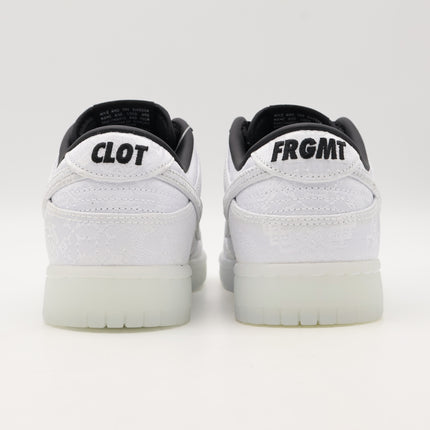 FN0315-110 CLOT Fragment Nike Dunk Low White Black (Men's)