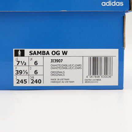 JI3907 adidas Originals Samba OG Off White Dark Blue Clear Sky (Women's)