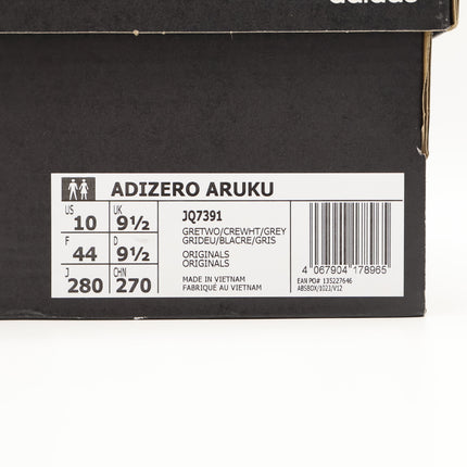 JQ7391 adidas Originals Adizero Aruku Gray Two Cream White Gray (Men's)