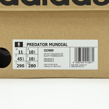 IG3989 adidas Originals Predator Mundial Crystal White Core Black Gum (Men's)