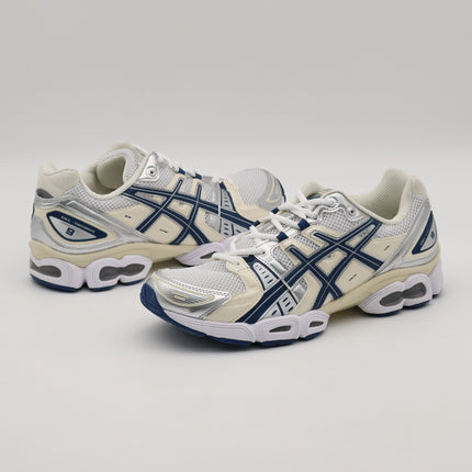 1202A278-108 Asics Gel-Nimbus 9 White Light Indigo (Women's)