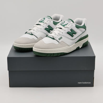 BB550WT1 New Balance 550 White Green Sail Cream Ivy British Ivory Grey (Men's)