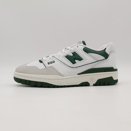 BB550WT1 New Balance 550 White Green Sail Cream Ivy British Ivory Grey (Men's)