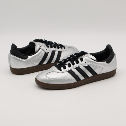 JI4218 adidas Originals Samba OG Silver Metallic Core Black Gum (Women's)