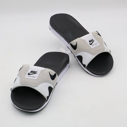 DH0295-102 Nike Air Max 1 Slide Light Neutral Grey and Black