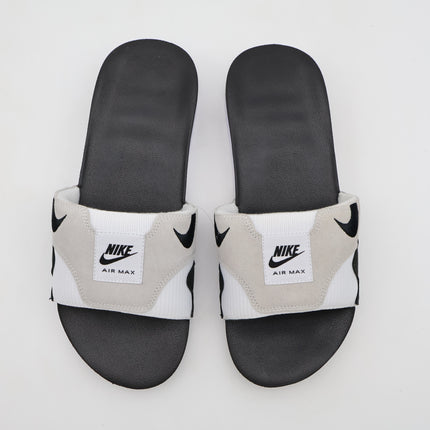 DH0295-102 Nike Air Max 1 Slide Light Neutral Grey and Black