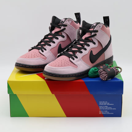 DH7742-600 KCDC Brooklyn Skateshop Nike SB Dunk High Pink Black (Men's)