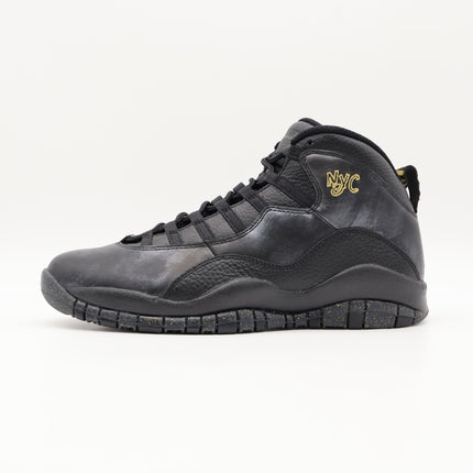 310805-012 Nike AIr Jordan 10 Retro NYC New York City Black Metallic Gold Grey