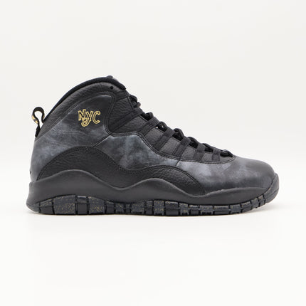 310805-012 Nike AIr Jordan 10 Retro NYC New York City Black Metallic Gold Grey