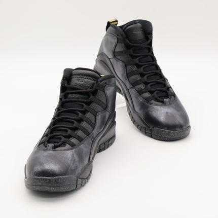 310805-012 Nike AIr Jordan 10 Retro NYC New York City Black Metallic Gold Grey