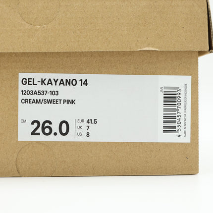 1203A537-103 Asics Gel-Kayano 14 Cream Sweet Pink (Men's)