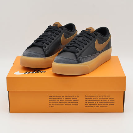 DJ0292-003 Nike Blazer Low Platform Black White Gum Yellow (Women's)