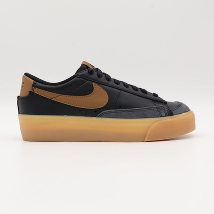 DJ0292-003 Nike Blazer Low Platform Black White Gum Yellow (Women's)