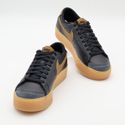 DJ0292-003 Nike Blazer Low Platform Black White Gum Yellow (Women's)