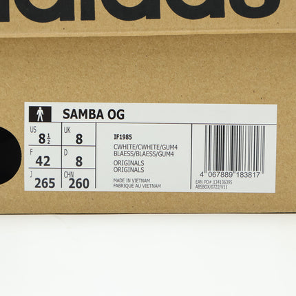 IF1985 adidas Originals Samba OG Cloud White Gum (Men's)