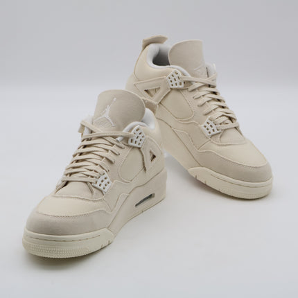 DQ4909-100 Nike WMNS Air Jordan 4 Sail Blank Canvas Cement Grey Fire Red