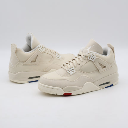 DQ4909-100 Nike WMNS Air Jordan 4 Sail Blank Canvas Cement Grey Fire Red