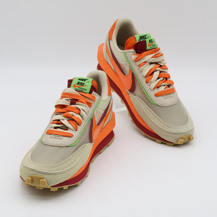 DH1347-100 CLOT Sacai Nike LD Waffle Orange Blaze Deep Red Green Bean (Men's)