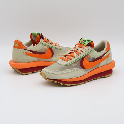 DH1347-100 CLOT Sacai Nike LD Waffle Orange Blaze Deep Red Green Bean (Men's)