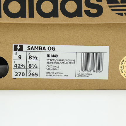 ID1449 adidas Originals Samba OG Wonder Beige Shadow Brown Wonder White (Men's)