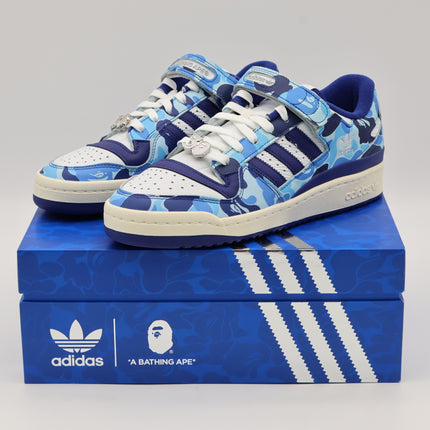 ID4772 BAPE adidas Forum 84 Low 30th Anniversary Blue Camo Cloud White (Men's)