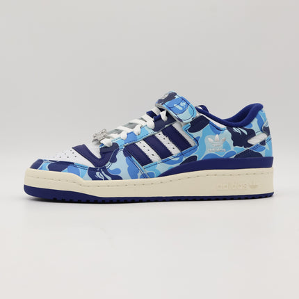 ID4772 BAPE adidas Forum 84 Low 30th Anniversary Blue Camo Cloud White (Men's)