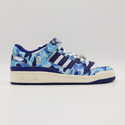 ID4772 BAPE adidas Forum 84 Low 30th Anniversary Blue Camo Cloud White (Men's)